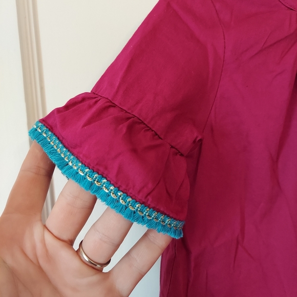 Boho Embroidered Oshkosh Dress - Picture 4 of 5